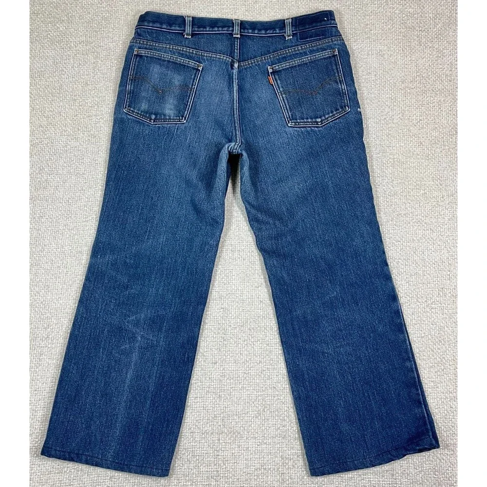 Vintage Levis Orange Tab Fleece Lined Jeans 36x26 Blue 80's 39103 2517